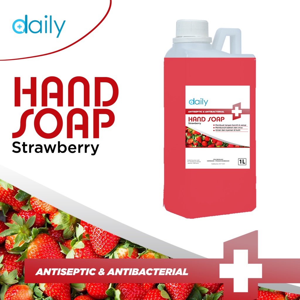 SABUN CUCI TANGAN HAND SOAP DAILY 1 LITER ANTISEPTIC ANTI VIRUS TIDAK LICIN AMAN DI KULIT