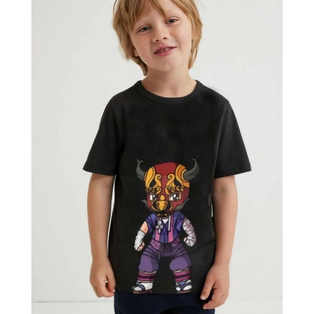 B192093 AMMIGO* ORIGINAL FREE FIRE BTS *BLACK02* Baju kaos anak laki-laki lengan pendek hitam Full t