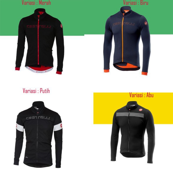 Baju Jersey Lengan Panjang Cycling Sepeda Import CASTELLI Premium