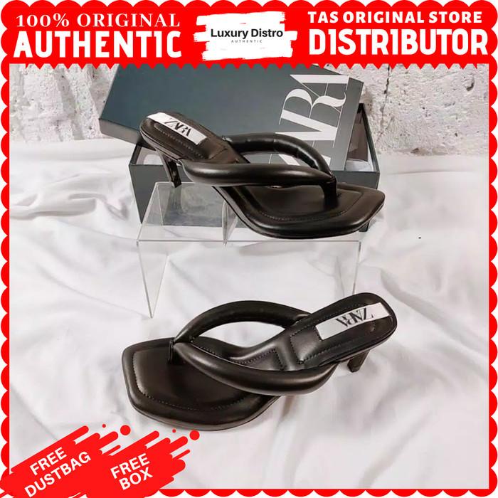 Heels Sandal Heels Zara Puffy Wanita Original Branded Store Terbaru N3