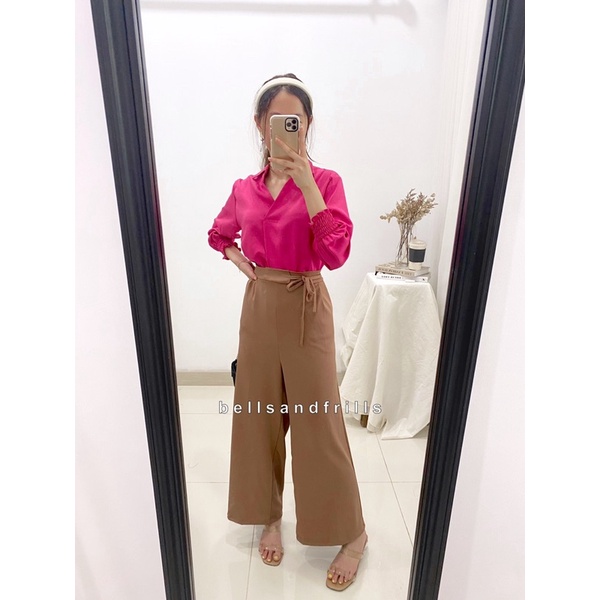 MONEL Knit Premium Pants / Celana Kulot Tebal Jumbo / Bawahan Wanita Premium Korea 1020