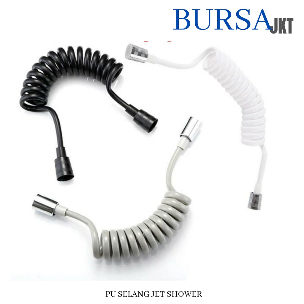 SELANG SHOWER CLOSET CEBOK KARET 2M JET BIDET SPRAY AIR SPIRAL FLEXIBLE SEPERTI KABEL TELEPON