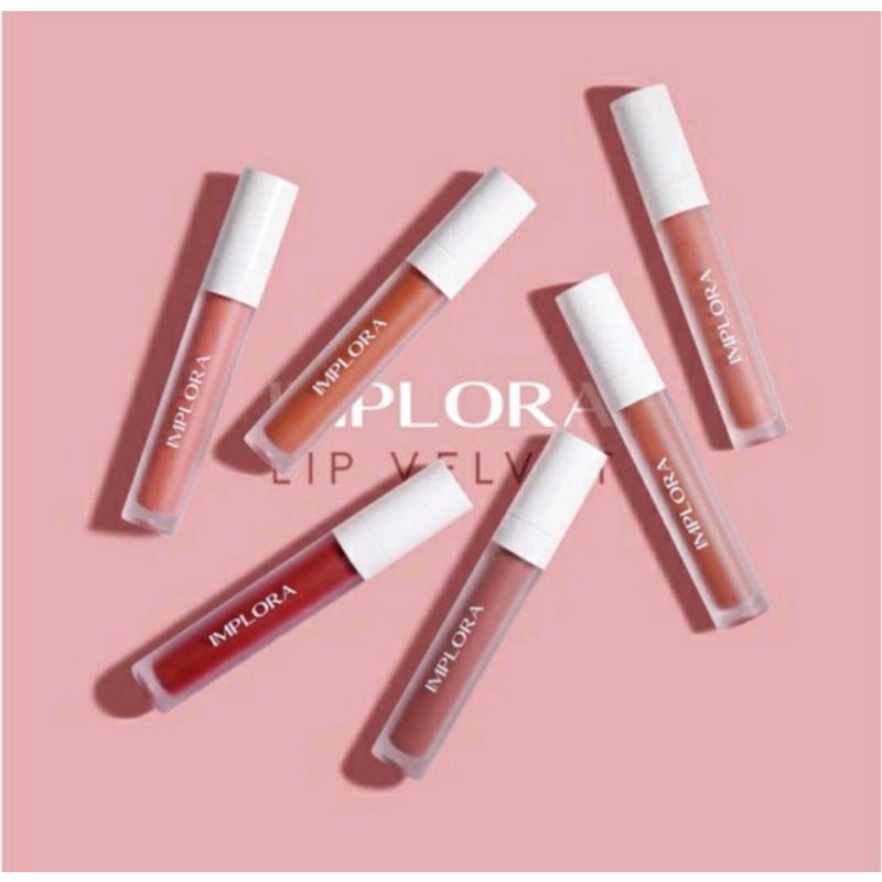 Implora Lip Velvet Cream Lipstik Naive Honest Serenity Fearless Attractive Extrovert