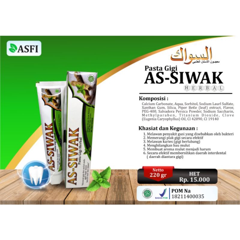pasta  gigi as siwak/ odol siwak /siwak arab/ pasta gigi herbal