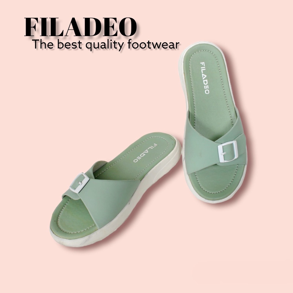 Sandal Wanita Briken Sandal Slip On Sandal Cewek FILADEO 03 Sendal Polos Deubi Sendal Wanita Korean