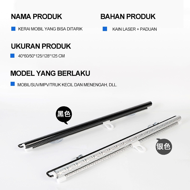 Sun Shield Sunshield Telescopic Mobil Sunshade Kerai lipat automatis/kerai mobil