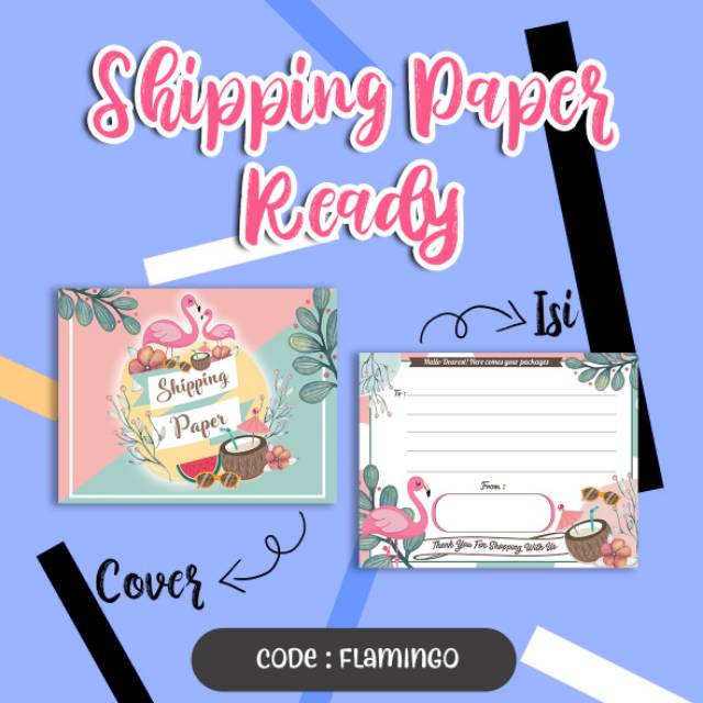 

KERTAS ALAMAT FLAMINGO READYSTOCK