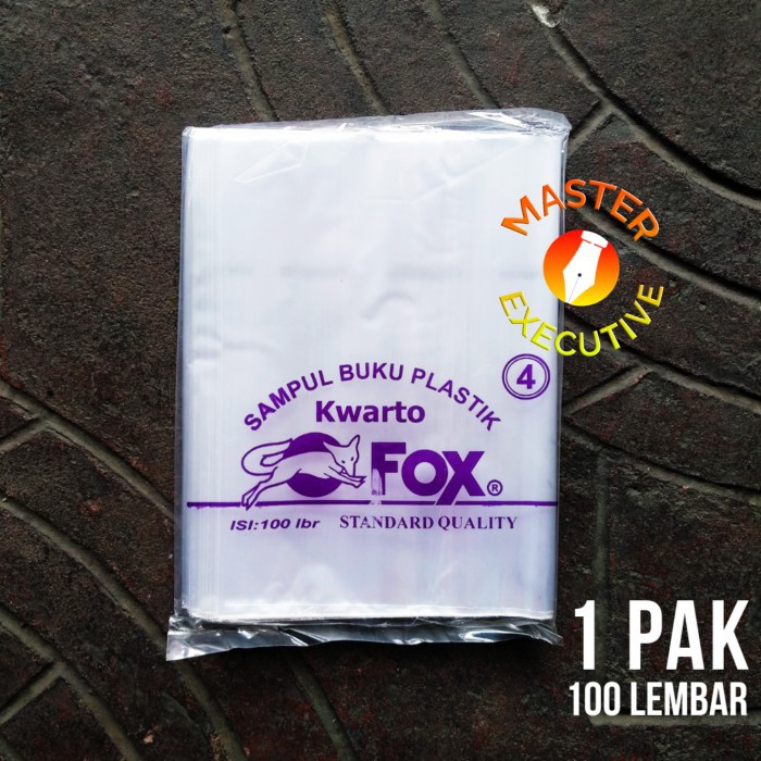 [Pak] Fox Sampul Buku Tulis Plastik Kwarto no. 4 - untuk Sidu Kiky Vision AA 38 58