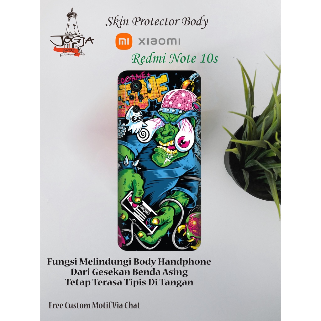 Dapat 2pcs Garskin Hp Xiaomi redmi NOTE 10s Motif anime - Free Custom Via Chat