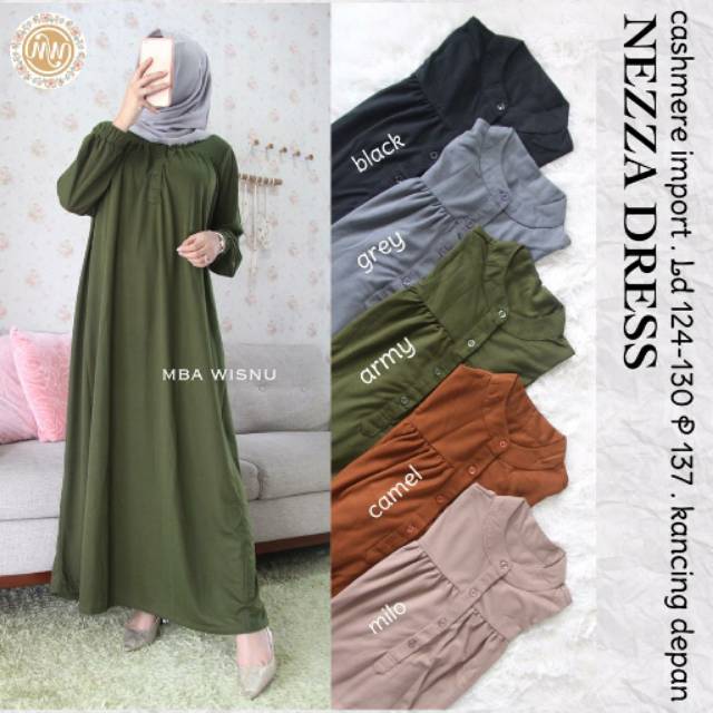 [RESTOCK] DRESS CASHMERE // NEZZA DRESS BY MBA WISNU