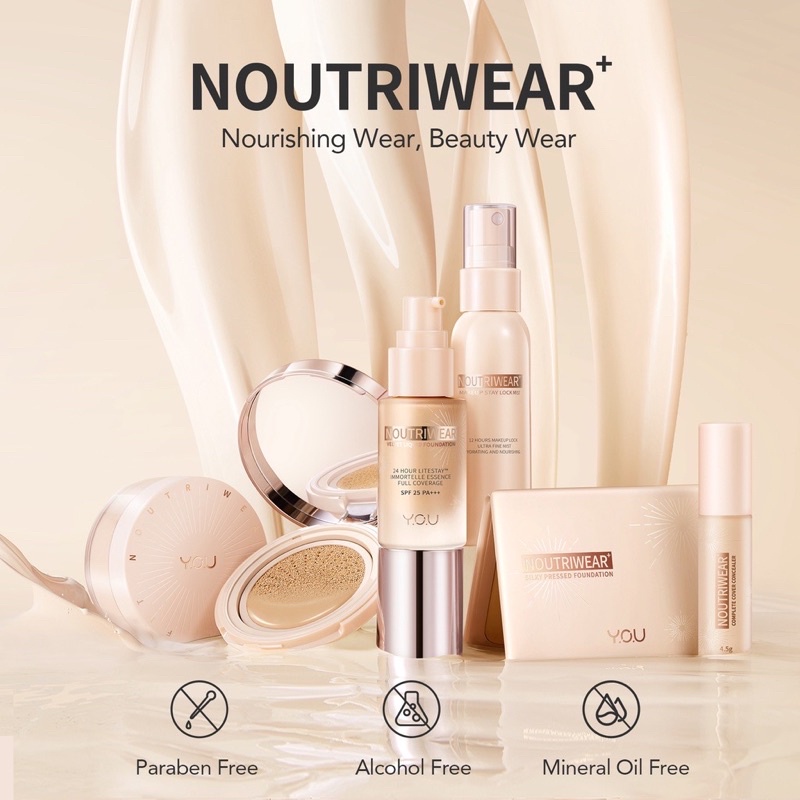 YOU NoutriWear+ Velvet Liquid Foundation / Foundation NutriWear You ( YOU MAKEUPS OFFICIAL STORE )