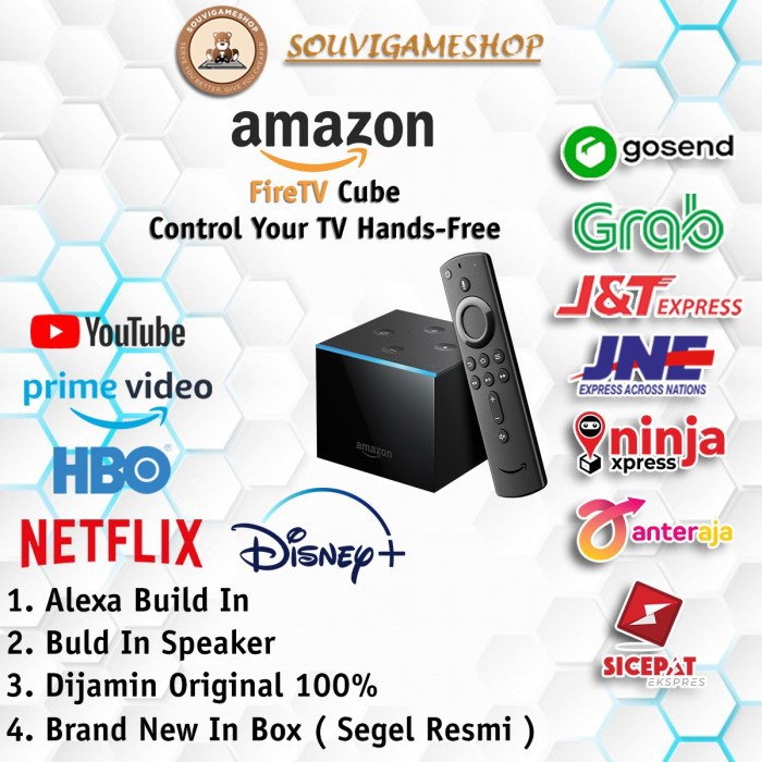 PALING MURAH  Amazon Fire TV Cube Alexa Voice Remote HDMI Steaming Media