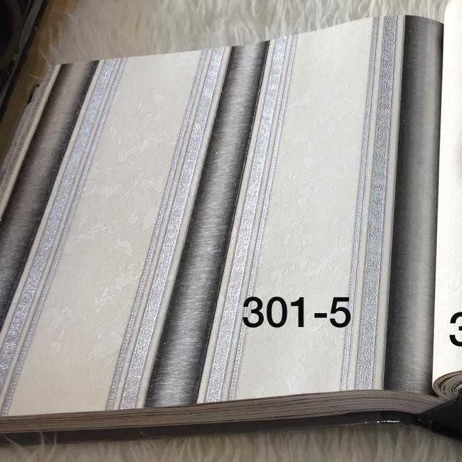 Suplier Wallpaper Dinding Murah Motif Garis Silver Coklat Gold QlM7m6SyZRJjq