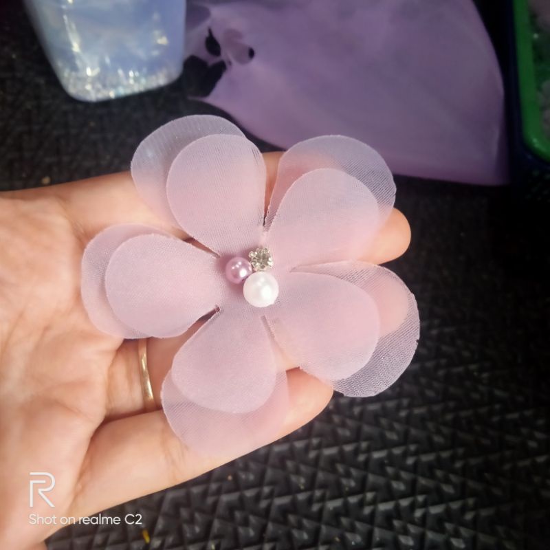 bunga organza 8 cm