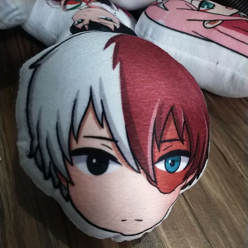boneka plushie mini anime gawr gura inumaki todoroku zero two umaru kuroko haikyuu jujutsu boku hero-Kepala todoroki