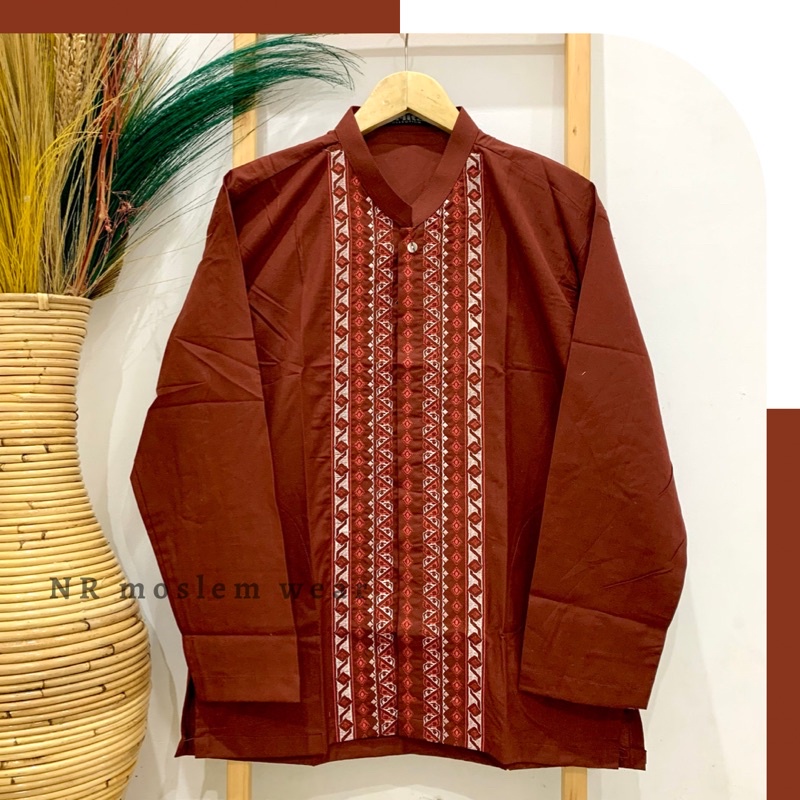 BAJU KOKO KATUN DEWASA LENGAN PANJANG ,( EL 25 )