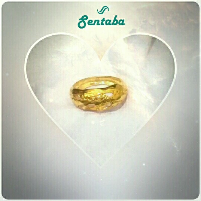 Cincin Perak Model Sepuh Emas