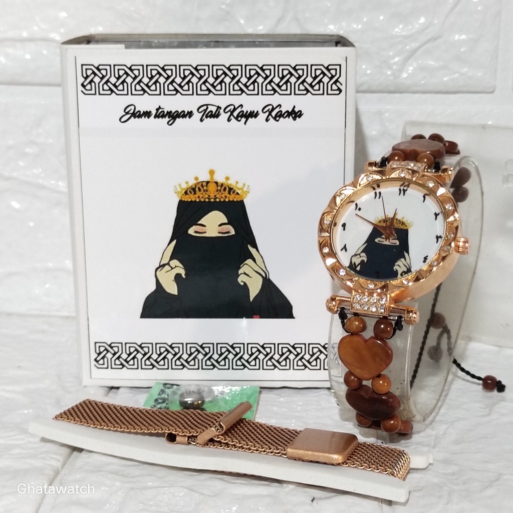 JAM TANGAN wanita  HIJAB MAHKOTA TALI KAUKAH