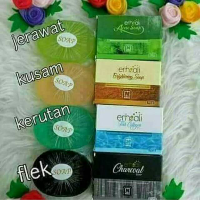 Erhsali Soap Brightening soap charcoal soap fish collagen acne soap
