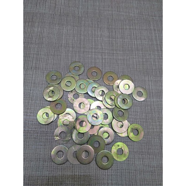 Harga per 10pc - Ring Plat Washer Kuning M6 6x18mm Ring Baut Kunci 10