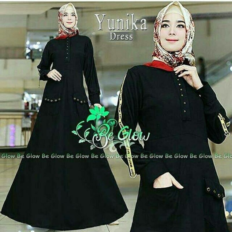 Yunika Dress / DRESS MUSLIM, baju wanita, baju gamis, dress, gamis, Baju gamis, fashion wanita