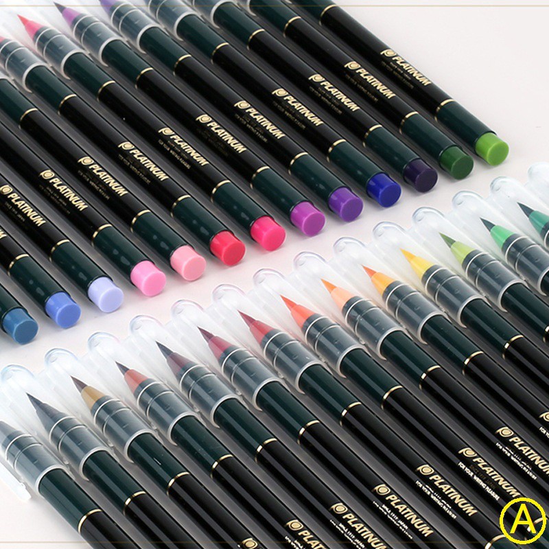 

Platinum Color Brush Pen Soft A Pena Kuas Tinta Odorless Water Color Untuk Mewarnai Gradien Blending