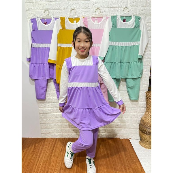 Baju stelan anak Baju muslim anak Baju tidur anak Dress anak perempuan 7-13tahun