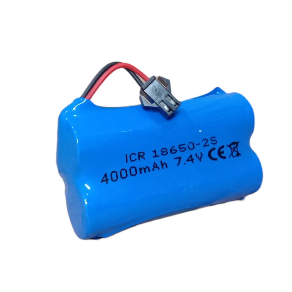 Baterai RC/ Baterai Speaker Aktif &amp; Elektronik Lainnya 2x 18650-2S 4000mAh 7.4V Protektor BMS 4,5A Soket Hitam 2 Pin