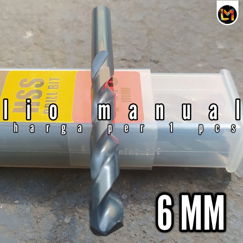 Mata Bor Besi 6 mm HSS Original Tjap Mata Germany