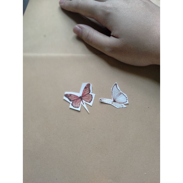 

Stiker kupu-kupu vintage, dekorasi journal