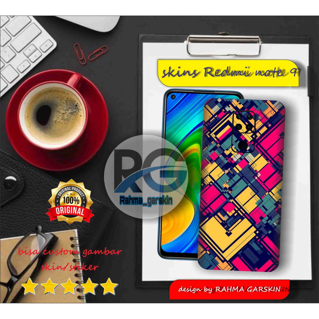 garskin redmi note 9 isi 2pcs motif cg 01 - FREE CUSTOM GAMBAR