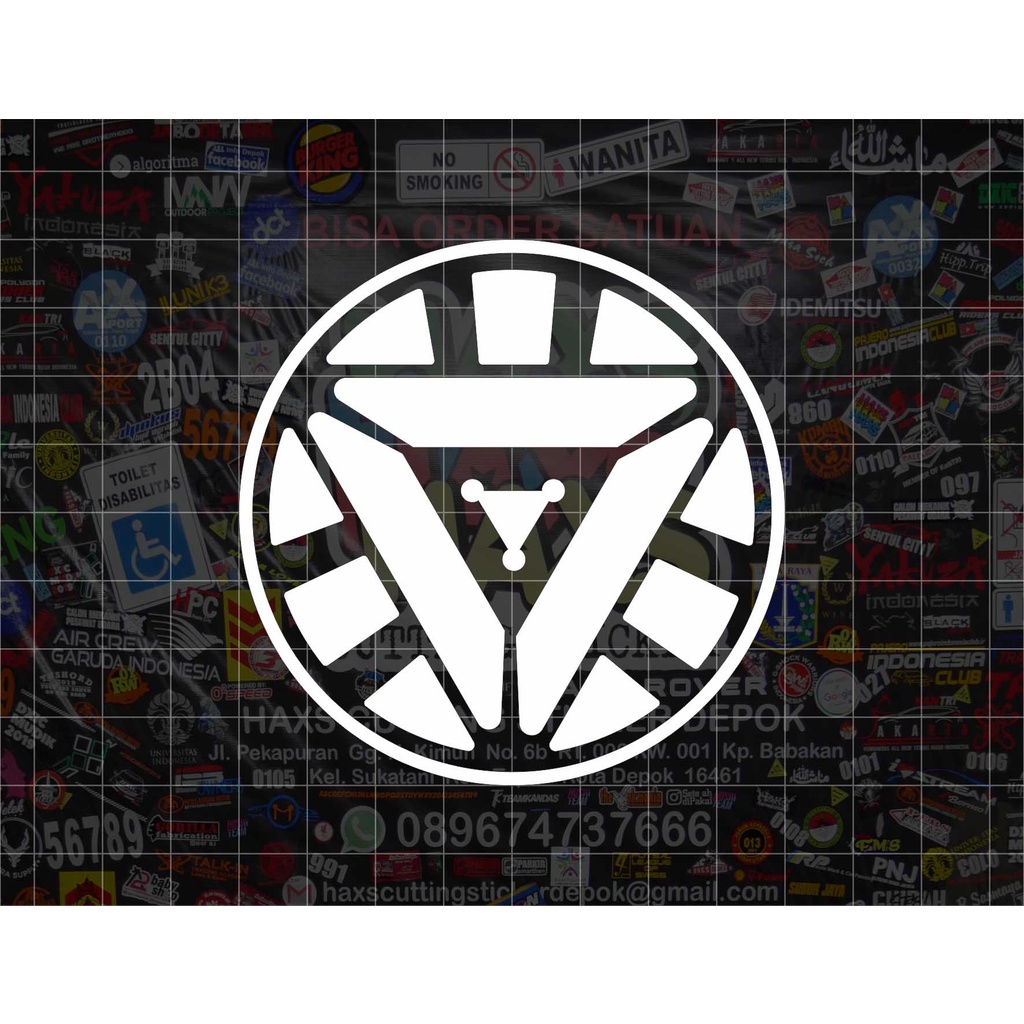 Cutting Sticker Ironman Arc Reactor Ukuran 8 Cm Untuk Mobil &amp; Motor