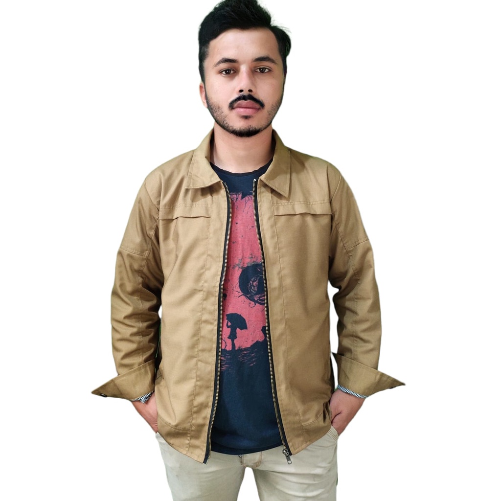 GARMOST Jaket Pria Casual Drill Khaki