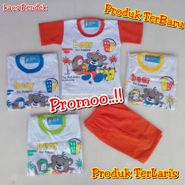 Baju celana bayi KAOS PENDEK ILHAM TerBaru