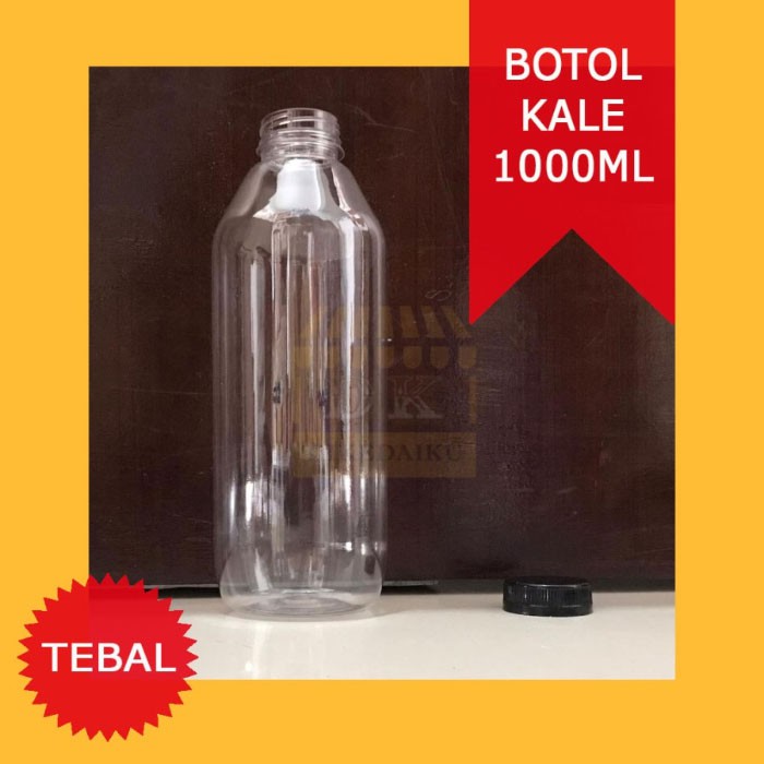[ FREE PACKING PLASTIK + TUTUP ]Botol Plastik PET BOTOL Kale 1000ml 60gram / BOTOL KALE 1 liter PLAS