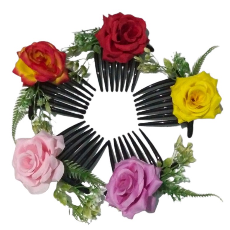 Aksesoris rambut/ Sirkam bunga/ sirkam cantik/ sirkam pesta/jepit rambut