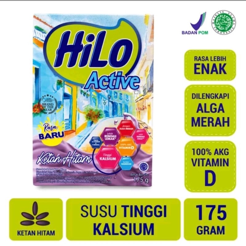 Hilo Active ketan hitam / Es Teler 175 gram (exp. 10-2022)