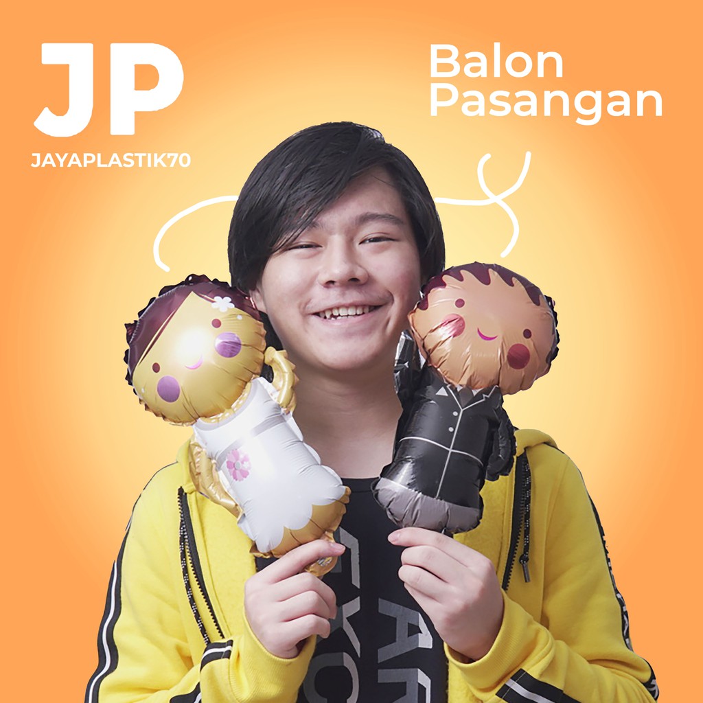 Balon Pasangan (Boy and Girl) Tinggi 30cm