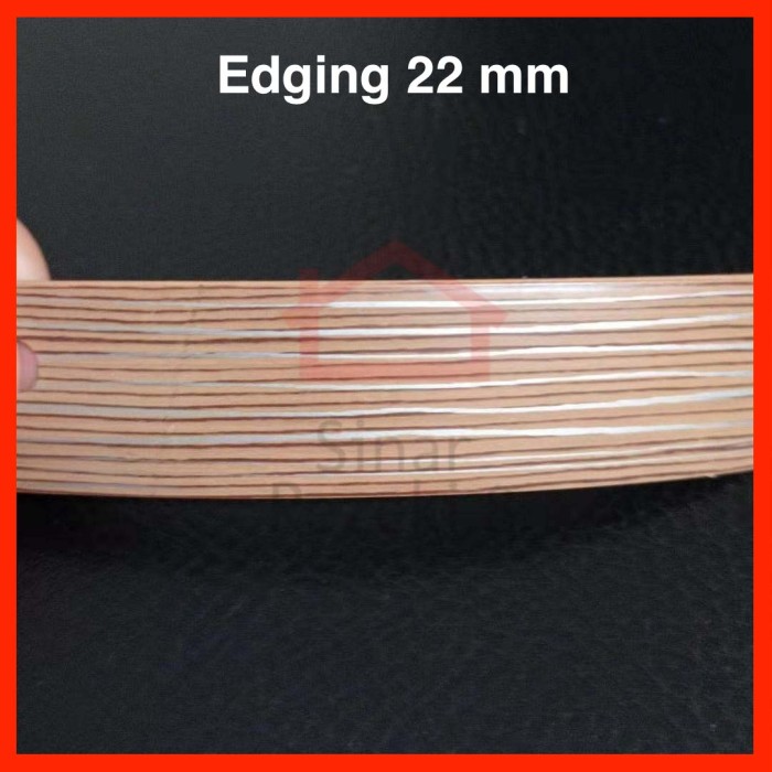Edging HPL XY 2024 22 mm COKLAT Silver / Serat Urat Kayu taco PVC