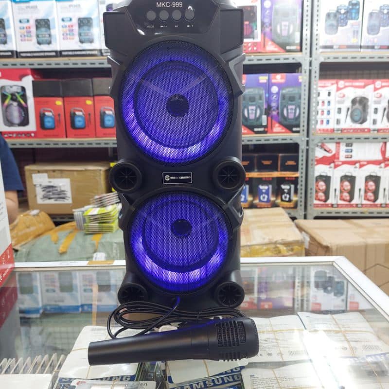 Speaker Bluetooth Karaoke QS-999 2x6,5&quot; inchi Free mic