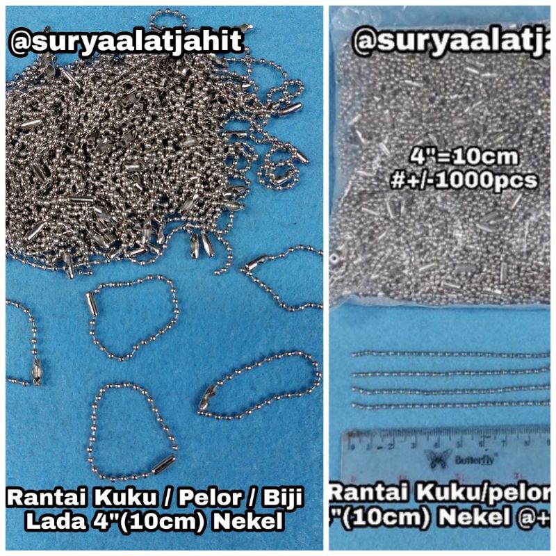 Rantai Kuku 4in/10cm Nekel 1dus @30pak =rp.2.925.000/30pak