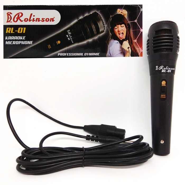 MIKROFON KARAOKE MIC KABEL ROLINSON RL-01 MIC MURAH MICROPHONE VOCAL