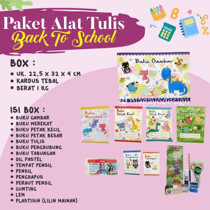 

Paket Alat Tulis Perlengkapan Sekolah PAUD TK SD Back To School