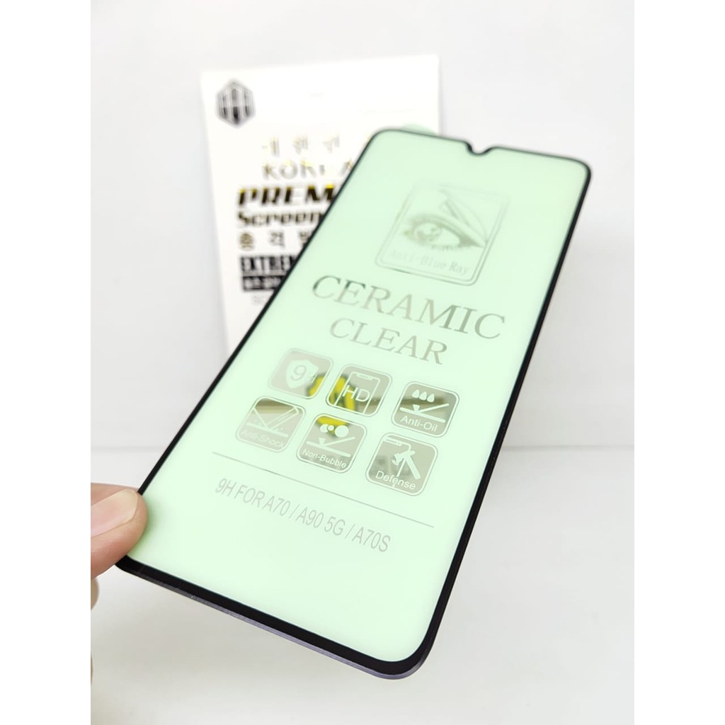 Tempered Glass Ceramic Film Samsung A70 A70s 6.7 inchi GREEN LIGHT Anti Radiasi Protection eye