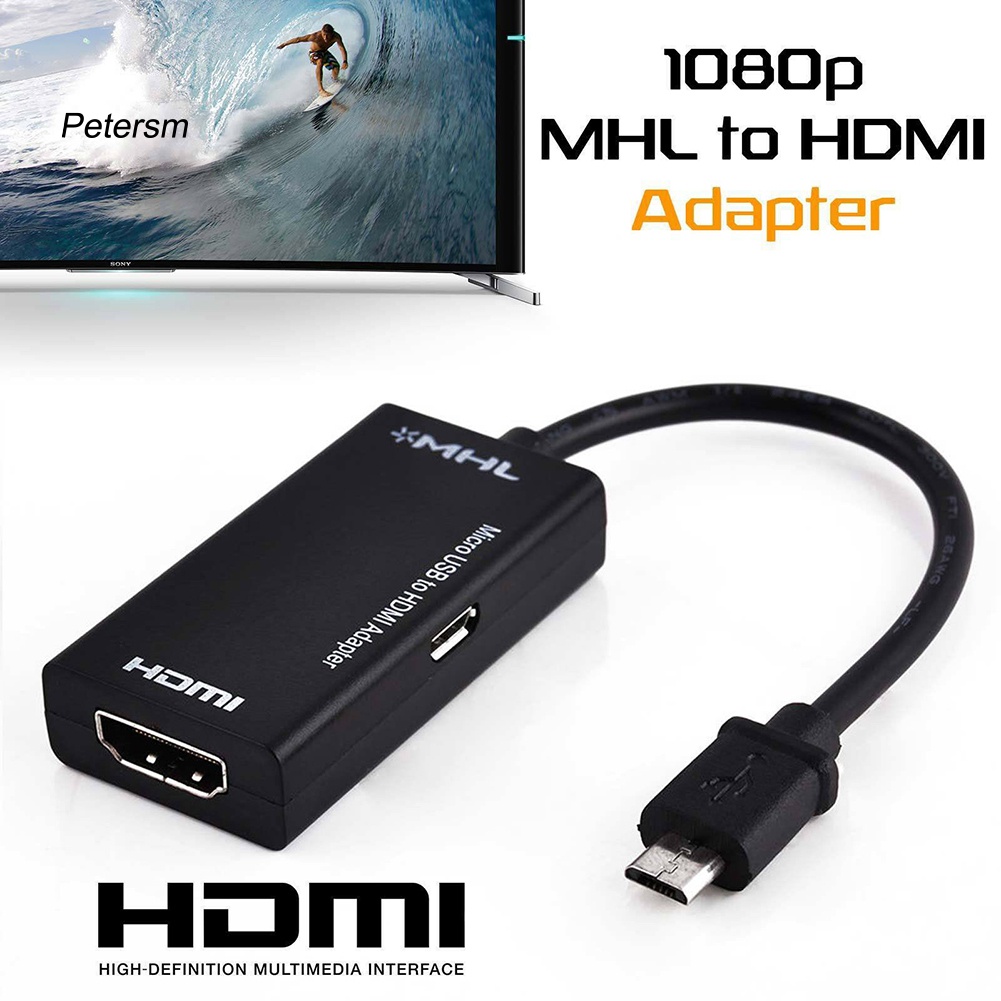 (Pt) S2 Mhl Adapter Konverter Micro Usb Ke Hdmi 1080p Untuk Android Samsung Huawei