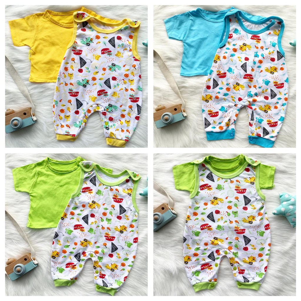 fruit / animal newborn overall jumper set bayi anak cowok libby velvet junior baby