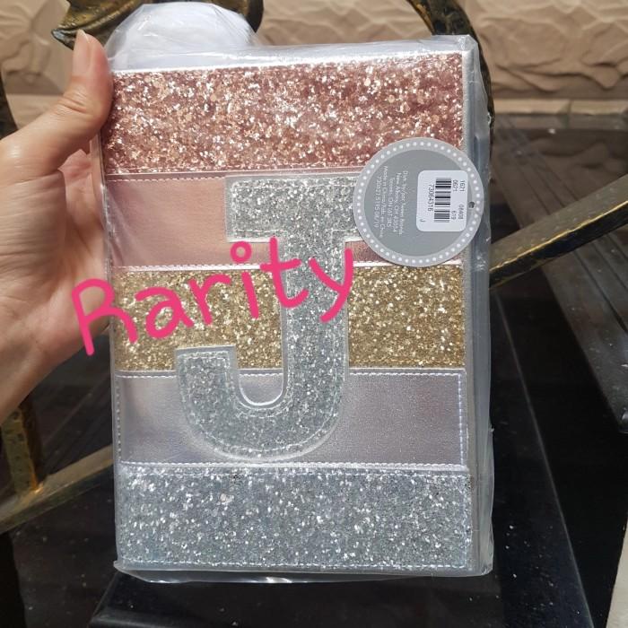 

Buku Diari diary Justice Original Journal inisial J silver glitter