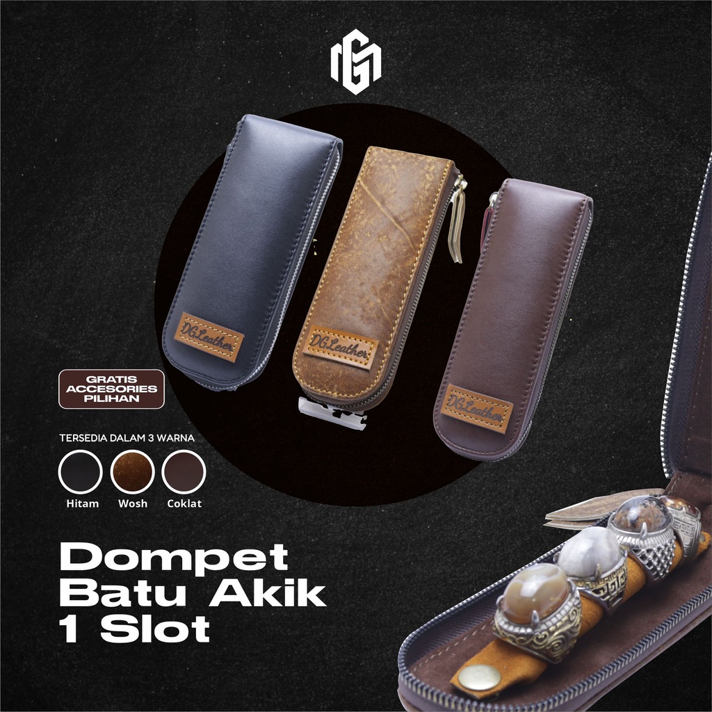 DOMPET TAS BATU AKIK PERMATA GEMSTONE KULIT ASLI MODEL 1 SLOT - DOMPET CINCIN BATU AKIK TERBARU