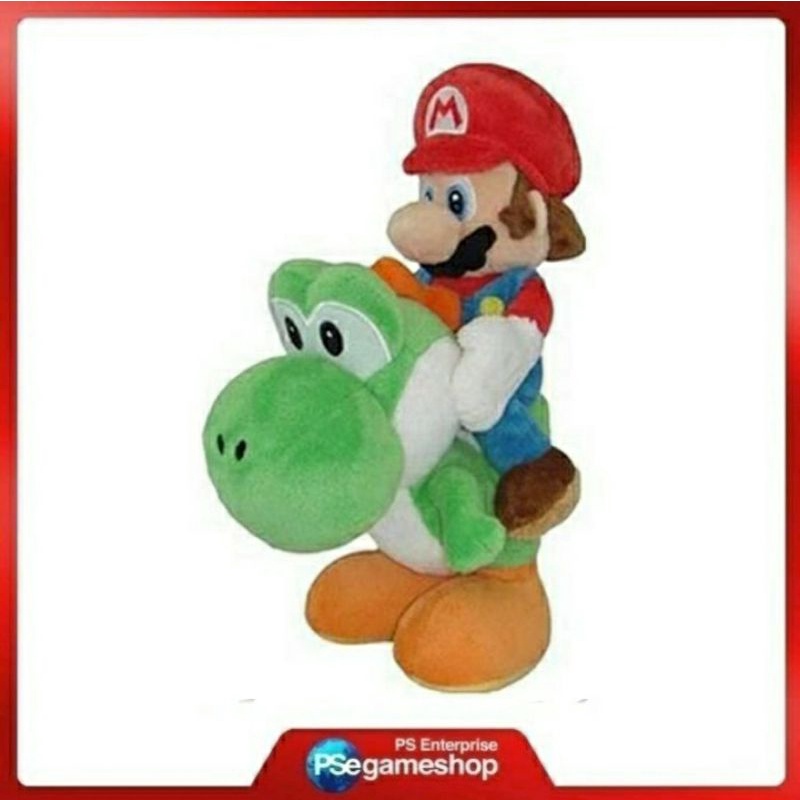 Little Buddy Super Mario - Peluche de Mario y Yoshi, 8 pulgadas