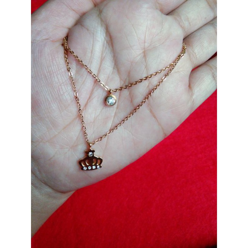 kalung 2 layer titanium